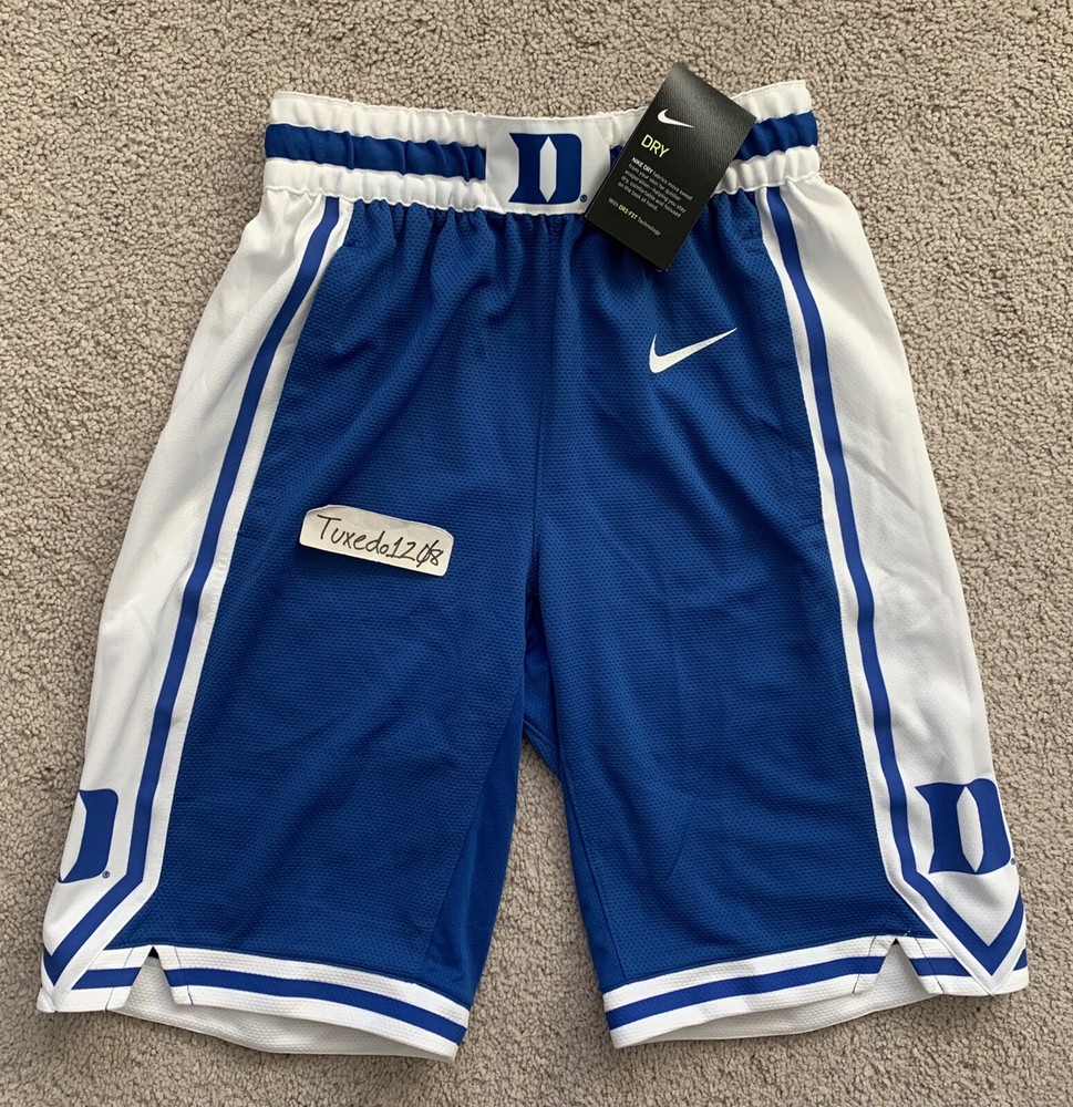 New! Nike Duke Blue Devils Replica Swingman Game Shorts SMALL pockets AT8828 480