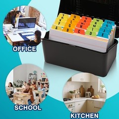 Chell 4×6 Plastic Index Card Dividers, Heavyweight Pack of 25 Primary Color