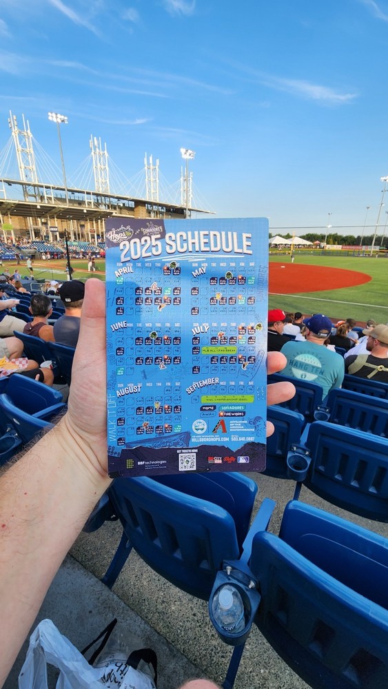 2025 Hillsboro Hops Magnetic Schedule SGA High A Diamondbacks