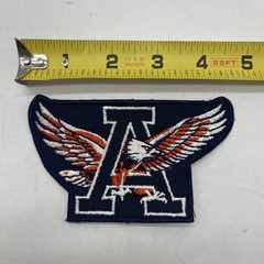 1960s Vintage Auburn Tigers “War Eagle” Embroidered Patch 4.0″ x 2.0″ Cut Sew On