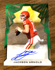 2025 Leaf Trinity JACKSON ARNOLD “GREEN” Clear RC Auto #’d /25 SP AUBURN / UNLV