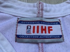 IIHF 100 Years LATVIJA Latvia Game Worn Ice Hockey Jersey Shirt Tacka Size L #24