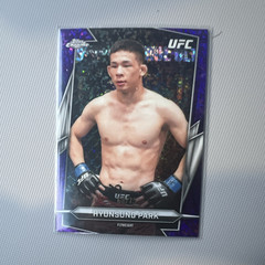 2025 Topps Chrome UFC Hyunsung Park Blue Wave Refractor 68/75 Rookie #169