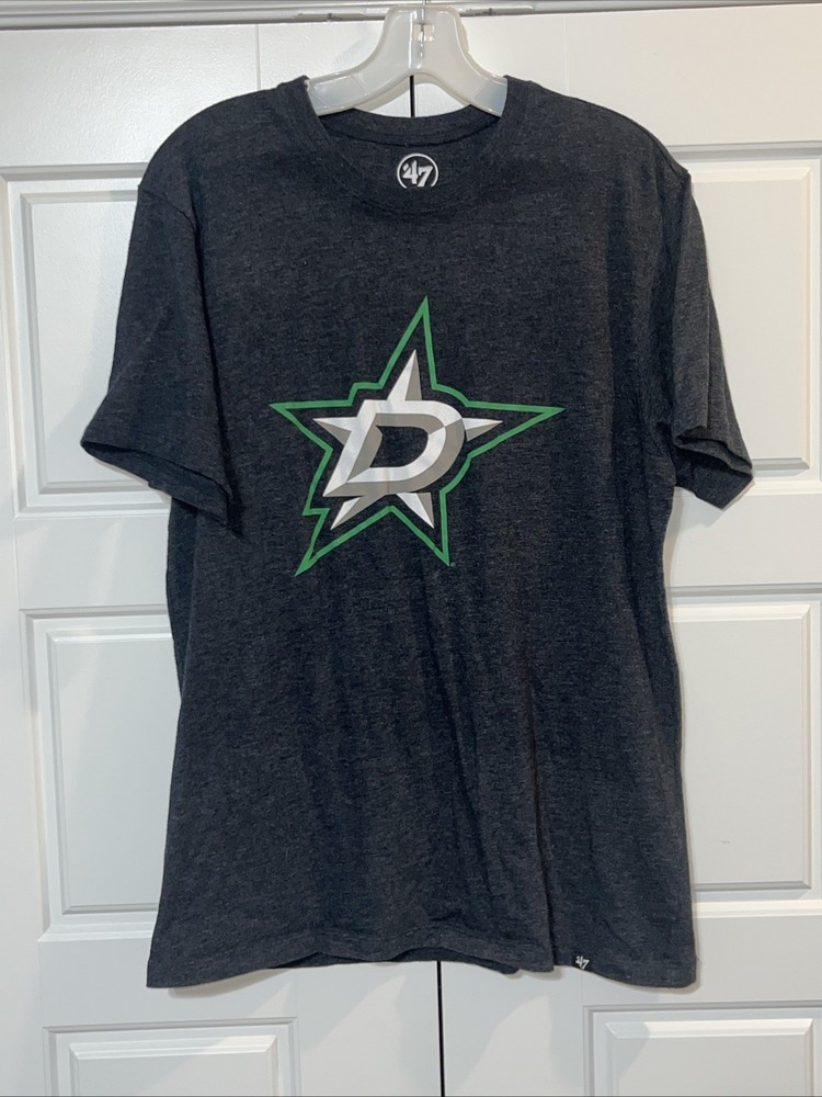 47 Brand Dallas Stars T-Shirt Grey,Size Medium Short Sleeve Crew Neck