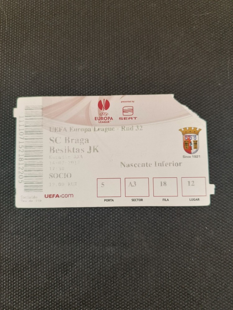 Braga x Besiktas JK – Football Ticket – Europa League 2017