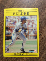 1991 Fleer #583 Mike Felder, Brewers nm ib