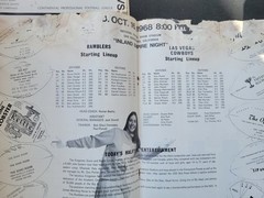 1968 Orange County Ramblers vs Las Vegas Cowboys Football Program Vintage