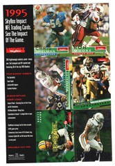 1995 SKYBOX IMPACT FOOTBALL 7X10 1/2 UNCUT PROMO SHEET