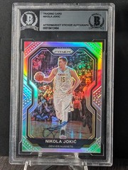 NIKOLA JOKIC 2020-21 Panini Prizm Silver Aftermarket Auto SP #114 BGS Authentic