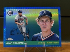 2025 Topps Chrome Platinum Baseball Alan Trammell Blue Prism Refractor Tigers