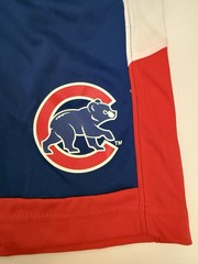 Chicago Cubs Boys XL 16-18 Athletic Shorts Blue Red White Baseball Kids Logo NWT