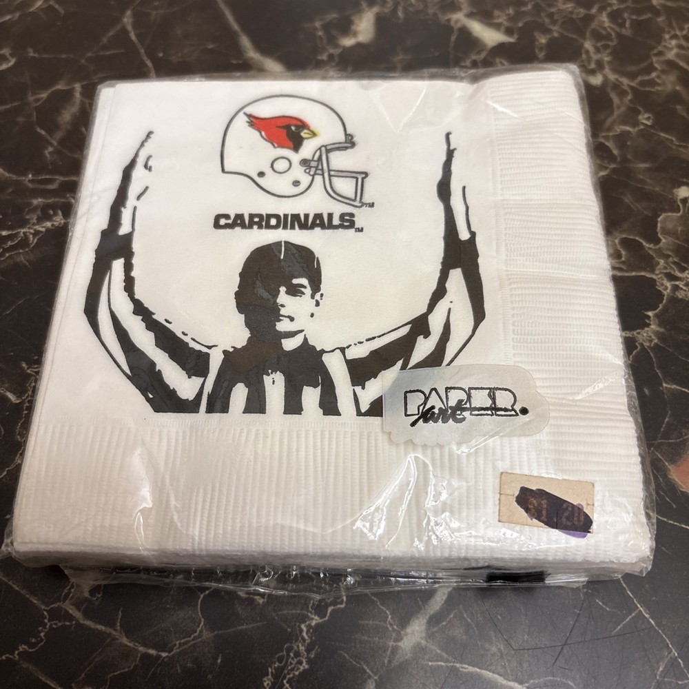 Vintage Arizona Cardinals Beverage Napkins 20ct 3ply