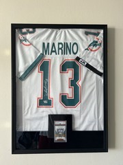 Jersey Frame Display Case 1 PSA Card Slot Basketball Football Baseball Soccer