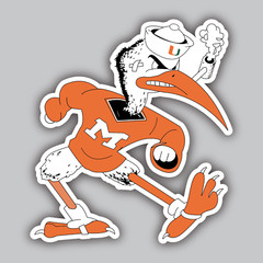 University of Miami Vinyl Sticker/Decal – NCAA – College Football – Hurricanes