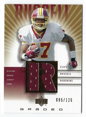 2002 UD GRADED ROOKIE JERSEY GOLD CLIFF RUSSELL CR-500 NRMT /125 UPPER DECK