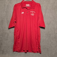 New Balance Fenway Park Grounds Crew Polo Shirt Red New