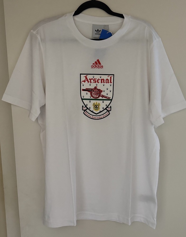 Arsenal FC 1992-1994 Adidas Cotton T-Shirt Tee Soccer Football JY8905 NWT Large