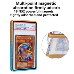 1-10X Magnetic Metal Case UV-Resistant Tempered Glass For PSA & CGC Graded Cards