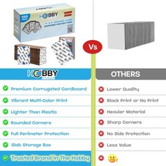 100 Pack Graded Trading Card Shipping Protector by Hobby Armor, 4″ x 6″ with Rou