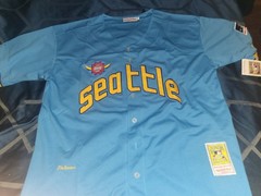 Seattle Pitots 1969 Jim Bouton Cooperstown Collection Road Jersey Size XL