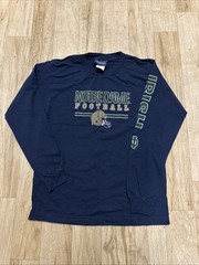 Vintage Notre Dame Football Jansport Long Sleeve Women Size Large Navy