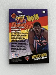 Edges! 1997-98 Topps Inside Stuff Top 10 #IS4 Patrick Ewing NYC Knicks Insert.