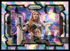 2024 Panini Prizm WWE Ice Prizm #12 Jakara Jackson Rookie RC wrestling card