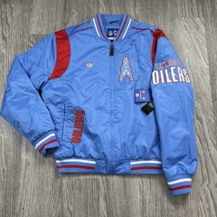 Tennessee Oilers Retro Satin Bomber Jacket by Ultra Game Size Men’s Small