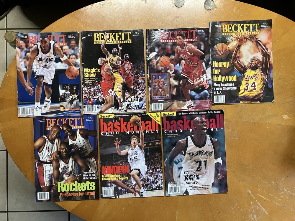Vintage Beckett Basketball Magazine Lot 1996-2000 Shaq Pippen Jordan J-Will