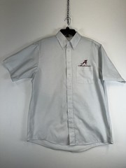 Alabama Crimson Tide Shirt Mens 16.5 White Short Sleeve Button NCAA Football