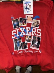 Philadelphia 76ers Sixers NBA Basketball Custom 1 Of 1 Sweatshirt Size Large NEW