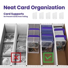 2 PACK Sports Card Box 3940 Count Cardboard Trading Card Storage Box,Bulk Card S