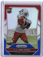 2015 Panini Prizm #250 J.J. Nelson Red White and Blue Prizm RC