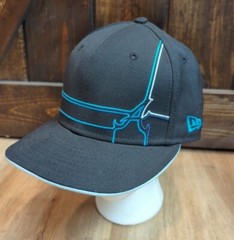 Rare Atlanta Braves 59Fifty Wool Fitted Hat Cap 7 1/8 56.8cm Black Blue