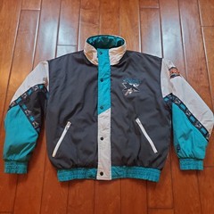 Vintage San Jose Sharks 90s NHL Jacket Size L Rare Pro Player Hockey Coat