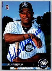 2000 Q-Cards Columbus Clippers #21 Julio Mosquera SIGNED Columbus Clippers