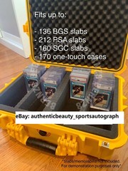 EXTRA LARGE XL YELLOW WATERPROOF STORAGE TRAVEL CASE PSA/BGS GRADED CARD SLABS $