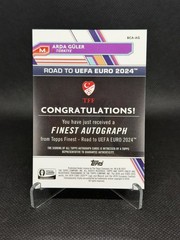 2024 Topps Finest Road To UEFA EURO Arda Guler Auto Green Refractor /99