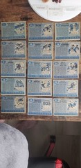 1955 TOPPS ALL-AMERICAN LOT OF 21 W/SP WEIR & DOC BLANCHARD(RC) & 2 HI#’s