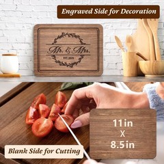 Craftique Wedding Gifts for Couples 2025 – Walnut 11″L x 8.5″W,
