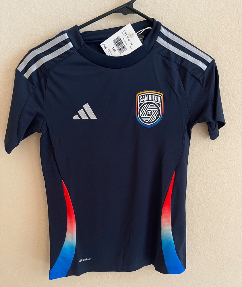 San Diego FC 2025/26 Navy Jersey – WOMENS 2XS – Adidas – Retails $100 – NWT