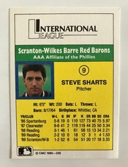 STEVE SHARTS 1990 CMC Scranton-Wilkes Barre Red Barons MINOR LEAGUE Card FUNNY