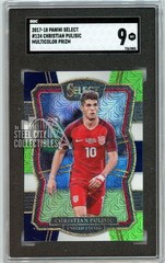 Christian Pulisic 2017-18 Panini Select Multi-Color Card #124 SGC 9