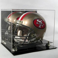 DELUXE FULL SIZE FOOTBALL HELMET DISPLAY CASE w/ Mirror