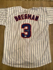 Alex Bregman Signed Chicago Cubs Custom Pinstripe Jersey! LSU Legend. Beckett