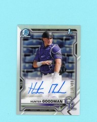 Hunter Goodman 2021 Bowman Draft Chrome Prospect Refractor Auto /499