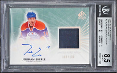 JORDAN EBERLE 2011-12 SP Authentic Limited Patch Autograph 009/100 BGS 8.5