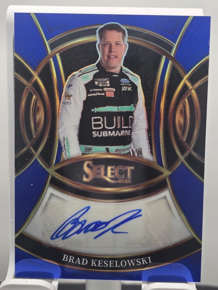 2025 Panini Select Racing – Brad Keselowski – #S-BKW Signatures – Blue /99