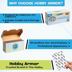 100 Pack Graded Trading Card Shipping Protector by Hobby Armor, 4″ x 6″ with Rou
