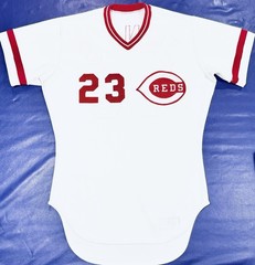 Team Issued 1983 CINCINNATI REDS Jones #23 Pro Cut On Field Rawlings Jersey 44+1